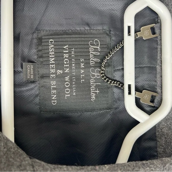 Babaton Howell Virgin Wool & Cashmere Double Breasted Coat - Heather Grey- Small - Picture 3 of 9